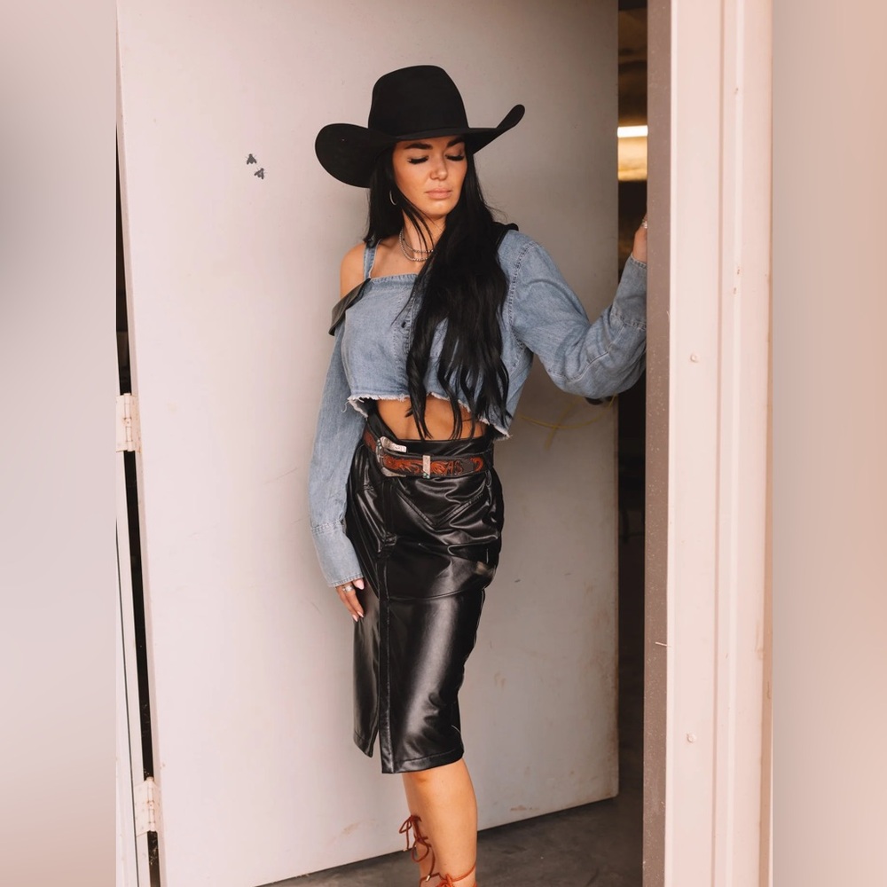 Corporate Cowboy Skirt - Black